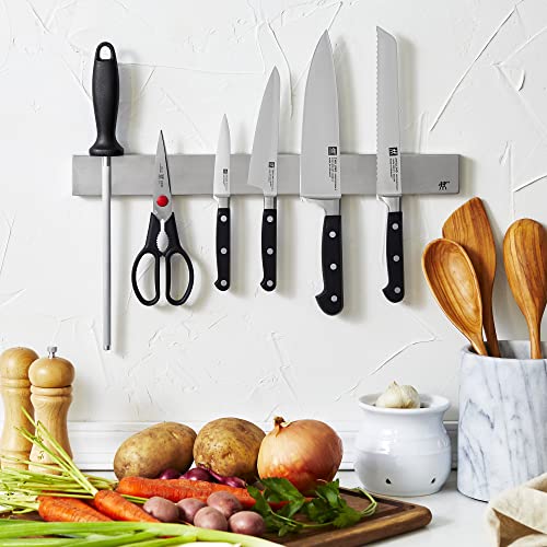 7-Piece German Knife Set with Stainless Magnetic Knife Bar J234