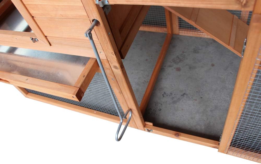 Waterproof Multi-Level Chicken Coop with Ramps, Nesting Box, Wire Fence (75‘’) G152