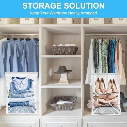 Large 5 Gallon Plastic Storage Bags (10 Pack) - 18" x 24", 2.4 Mil Thick, Resealable Clear Zipper Bags L658116