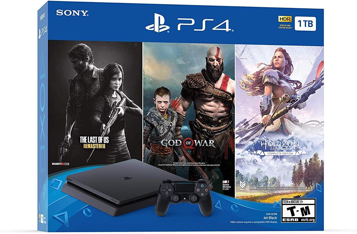 1TB Gaming Console Bundle with Three Games and Wireless Controller H814572
