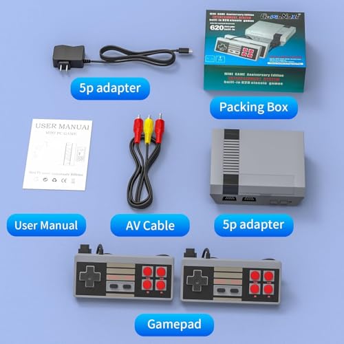 620 Classic Games Handheld Video Game Console with AV Output and Dual Controllers Q55264