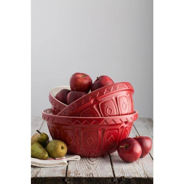 3-Piece Red Mixing Bowl Set P786