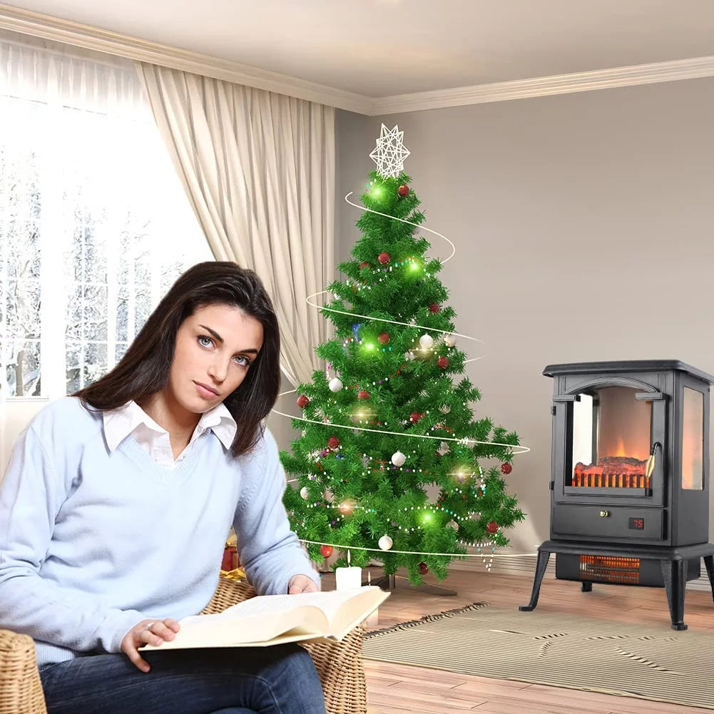22.4" Freestanding Portable Infrared Fireplace Heater Stove with Remote, 1000W/1500W T954309