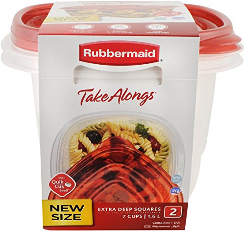 2 Count 4 Cup Rectangular Food Storage Containers F2369