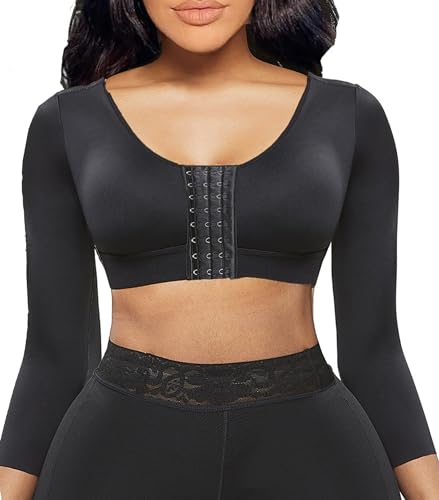 Post Op Arm Compression Sleeve Front Closure Faja Post Surgery Bra Shapewear S854720