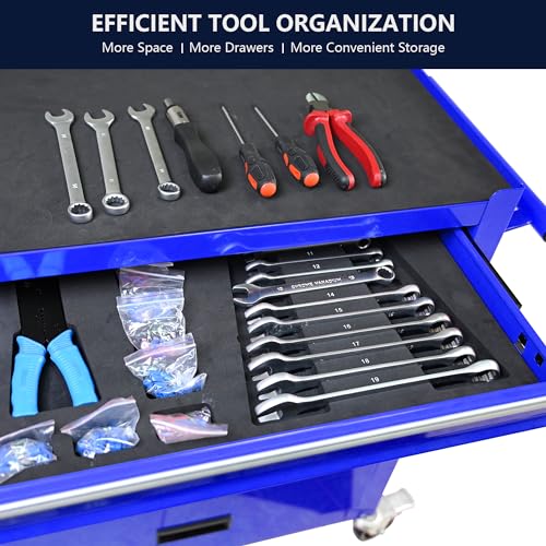 Orange Metal 4-Drawer Rolling Tool Cart H433