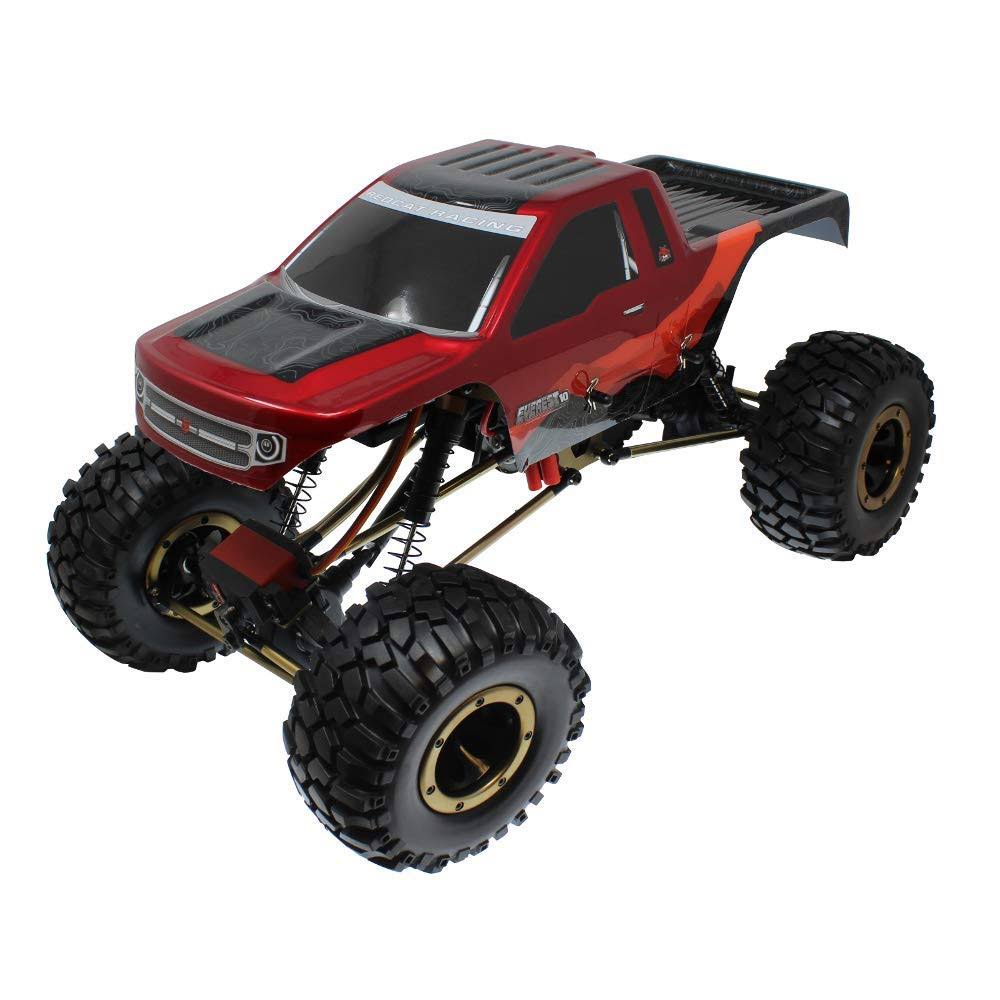 1:10 Scale Electric RC Rock Crawler Truck, Red/Black N182750