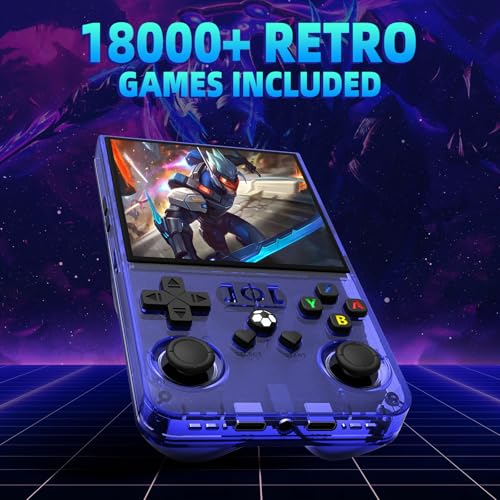 Retro Handheld Game Console with 4.0-in HD IPS Screen (Transparent Black) Q2253