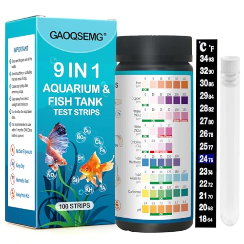 9-in-1 100 Strips Aquarium Water Test Strips U5334