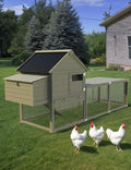 Wooden Chicken Coop with Run and Waterproof Roof G517