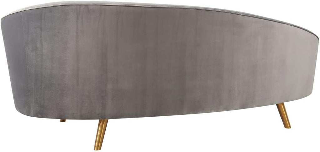 Gray Velvet Upholstered Sofa B3620