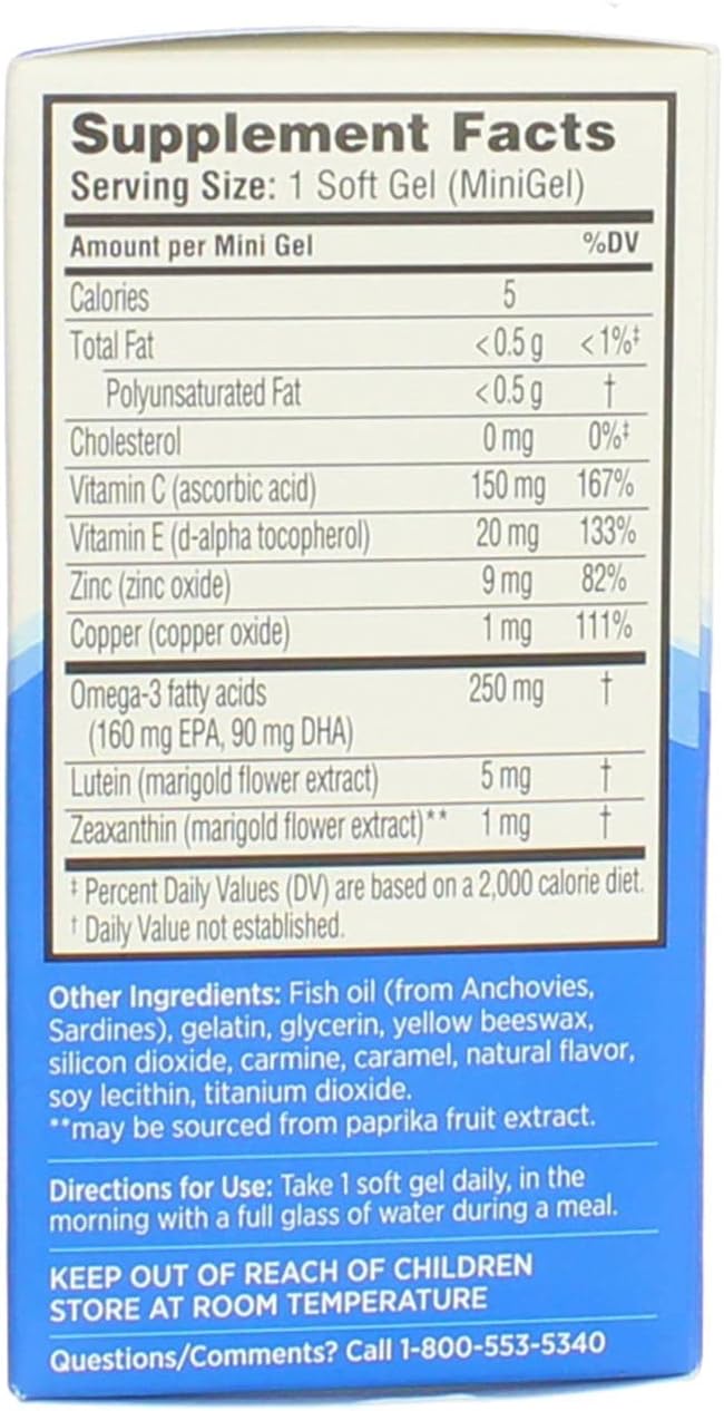 50 ea Pack of 4 Eye Vitamin & Mineral Softgels M8029