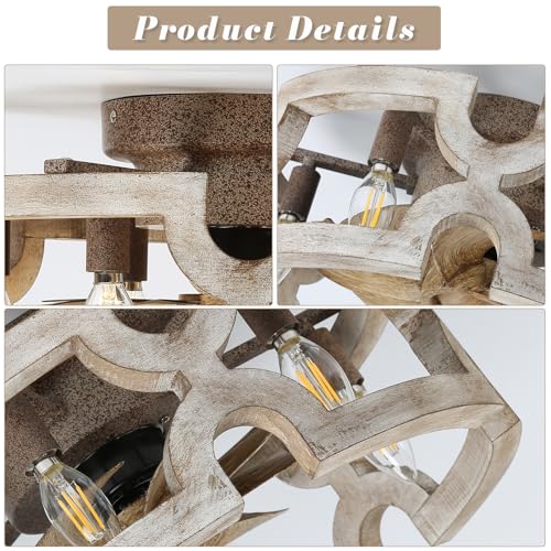 White Caged Ceiling Fan with Light D857270