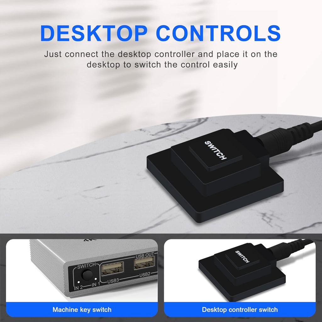 KVM Switch Dual Monitor DisplayPort 4K 60Hz with USB 2.0 Hub and Audio Output P7902