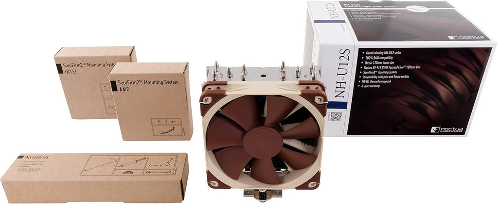 Premium CPU Cooler with NF-F12 120mm Fan (Brown) Pack of 2 E447