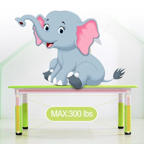 Height Adjustable 6 Seats Kids Table and Chairs Set B828