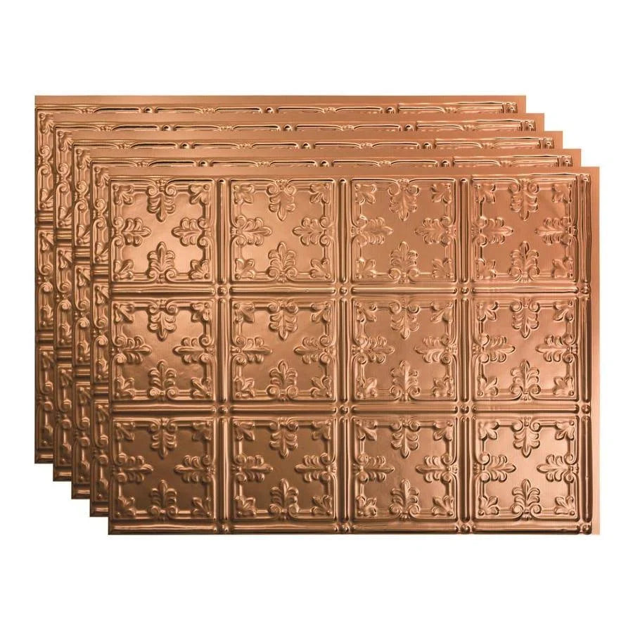 18in x 24in Polished Copper Backsplash Panel (5 Pack) I453