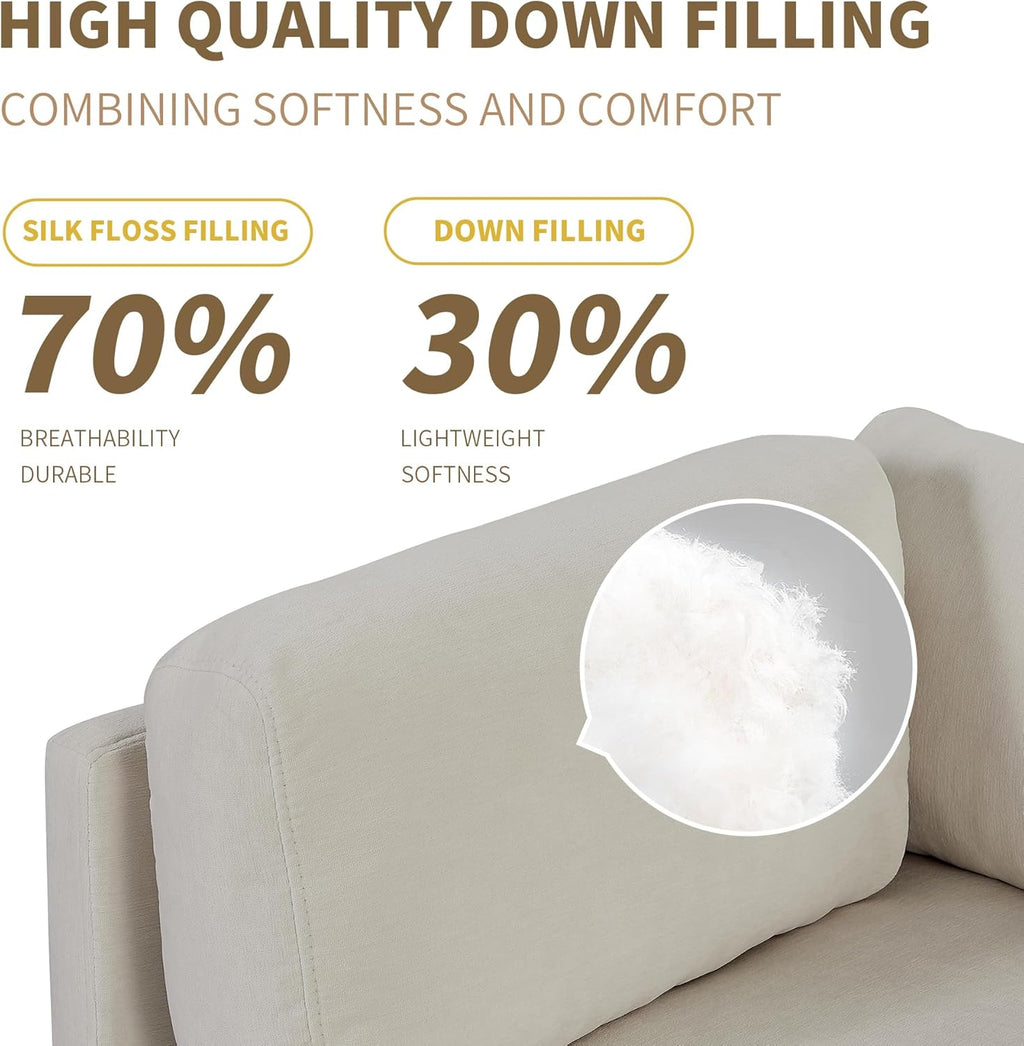 L Shaped Modular Sectional Sofa with Extra Wide Chaise and Polyester Blend Upholstery D1384