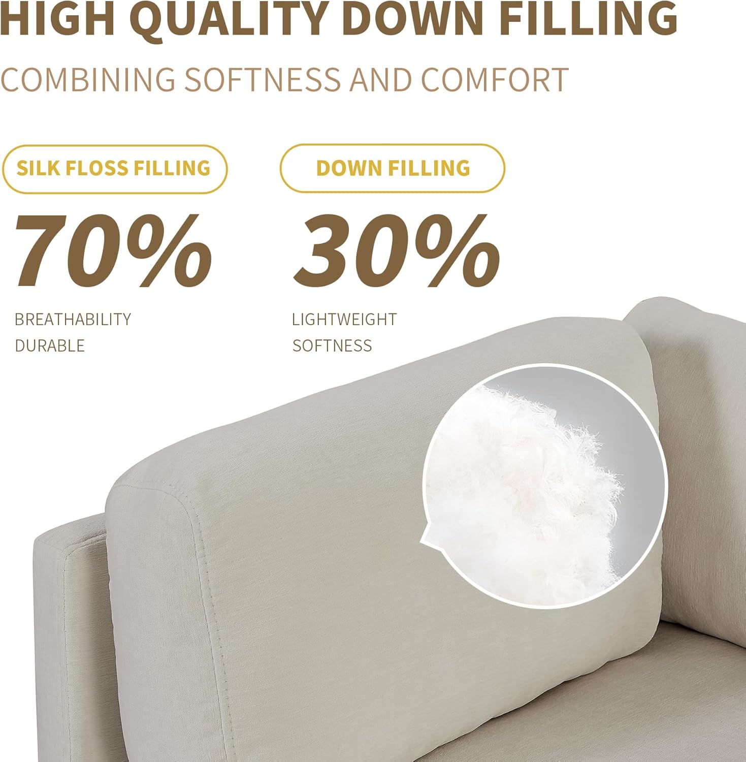 L Shaped Modular Sectional Sofa with Extra Wide Chaise and Polyester Blend Upholstery D1384