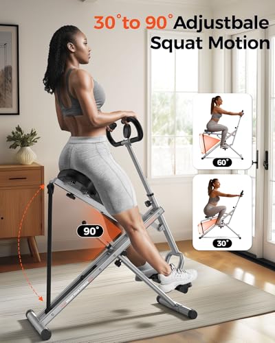 Squat Machine with Adjustable Resistance, 350lbs Capacity D7007