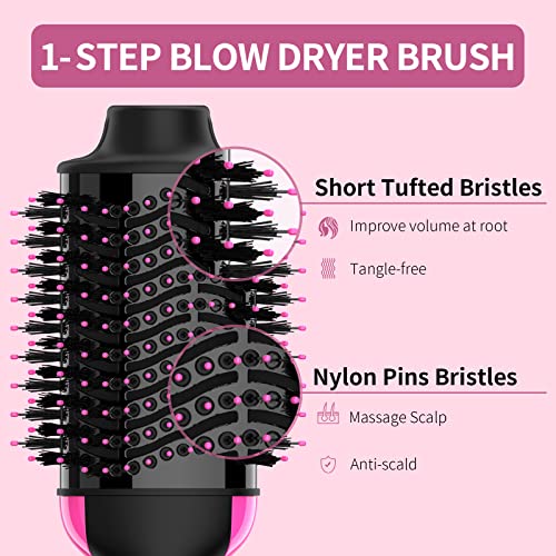 4 in 1 Hair Dryer Brush with Anti-Frizz Ceramic Titanium Barrel and Negative Ion L873621