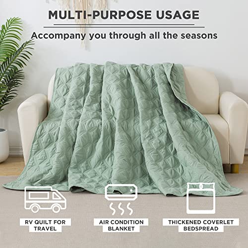 Twin Size Teal Summer Quilt Comforter 2 Pieces M774