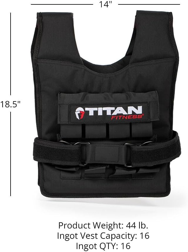 40 LB Adjustable Weight Vest with 2.5 LB Solid Cast Iron Weights S518