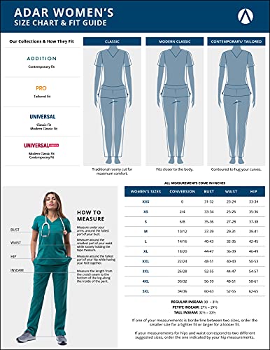 Notched V-Neck Scrub Top & Skinny Cargo Scrub Pants J178991