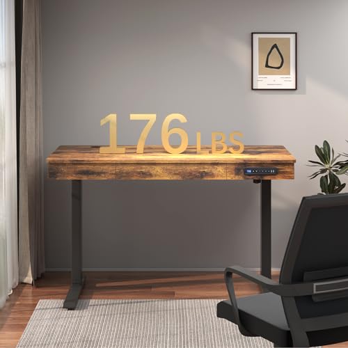 White 48 x 24 Inches Height Adjustable Electric Standing Desk D616