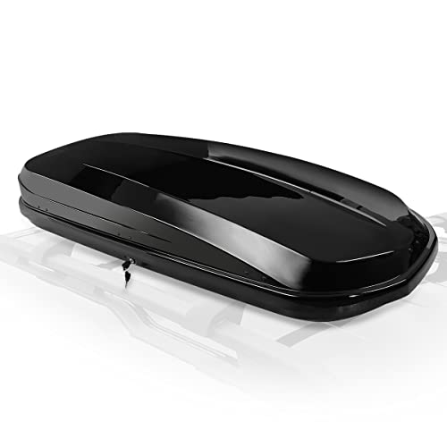 Hard Shell Roof Top Cargo Carrier, 53 x 34 x 15 Inches, 110 Pounds, 11 Cubic Feet, Glossy Black U9744
