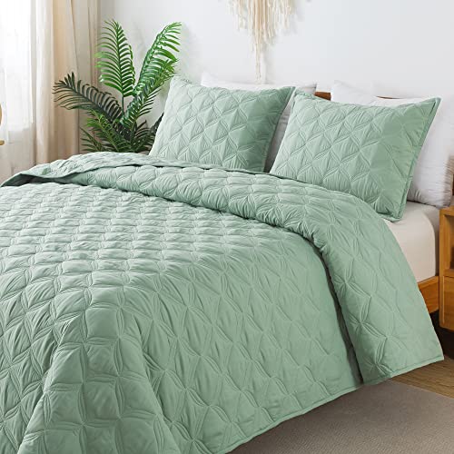 Twin Size Teal Summer Quilt Comforter 2 Pieces M774
