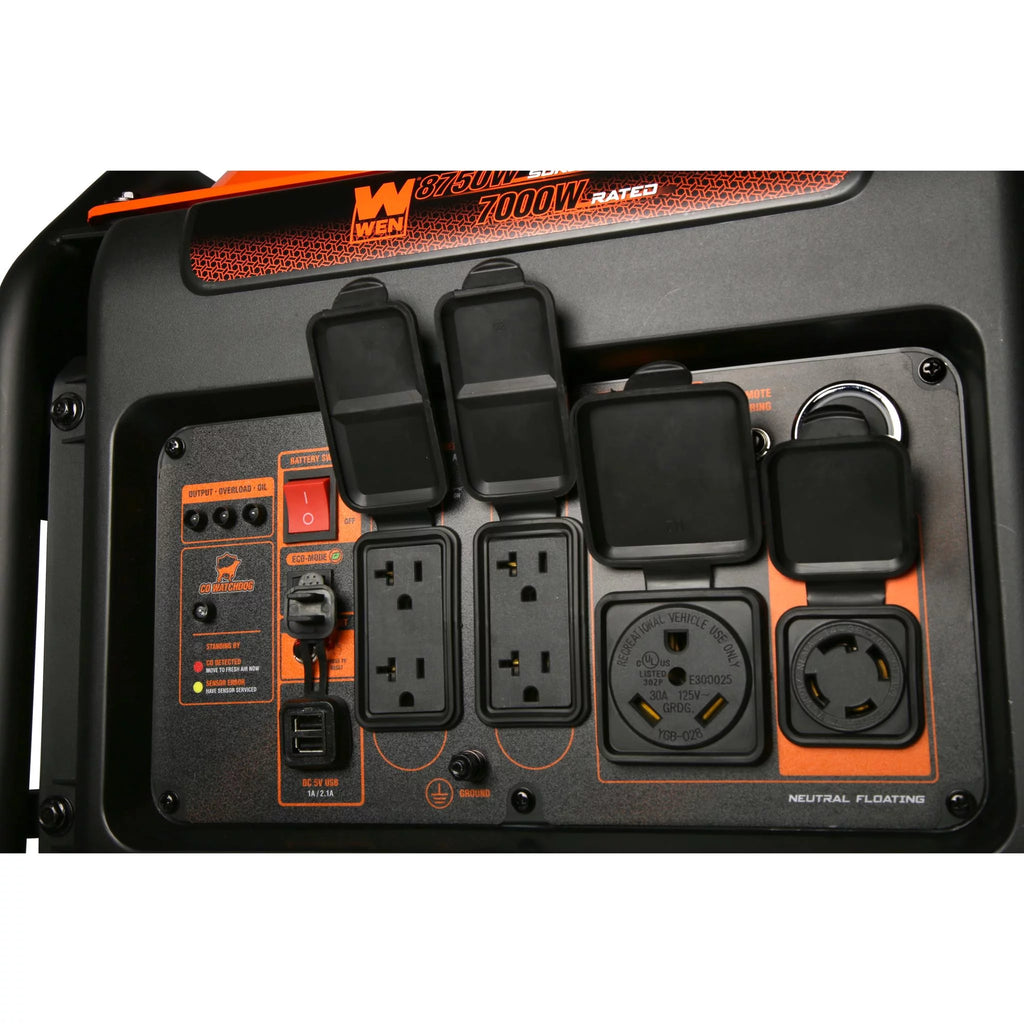 8750-Watt Dual Fuel Open Frame Inverter Generator with Remote Electric Start E15338