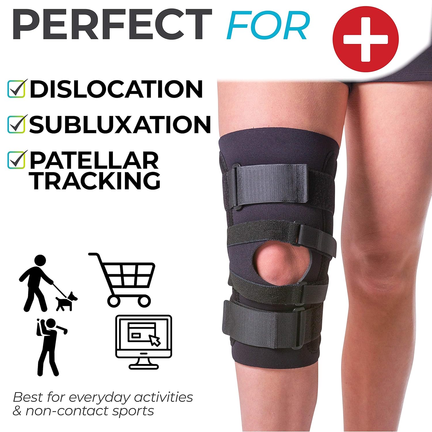 J Patella Knee Brace with Support Straps (Large) G16667