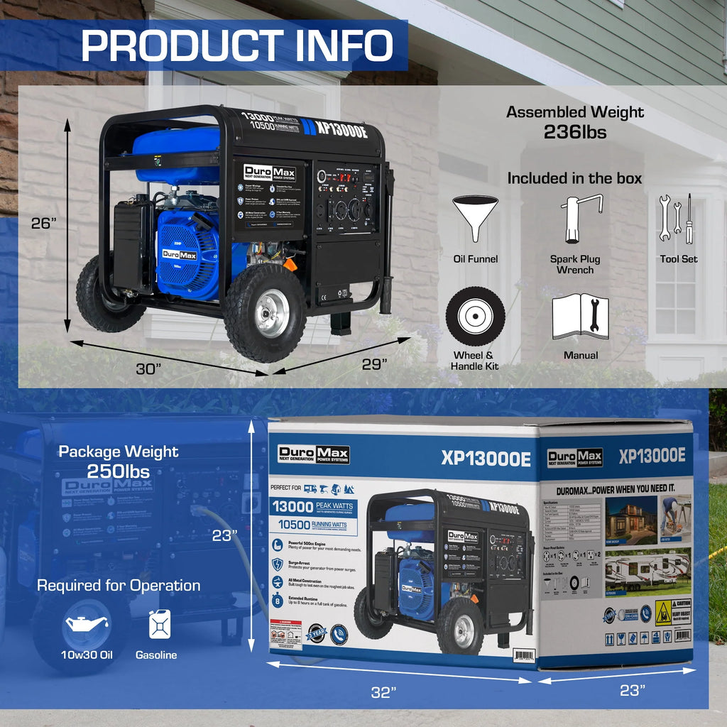 13,000 Watt Portable Gas Powered Generator Q703470