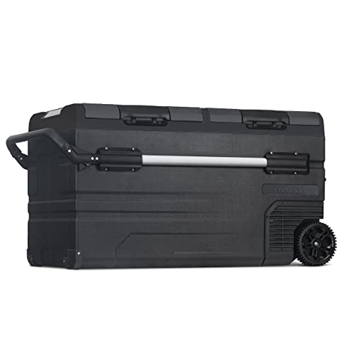 80 Qt. Electric Car Camping Cooler with Dual Zone Fridge and Freezer R950