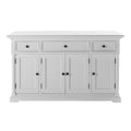 White Four-Door Buffet with Three Drawers Z557