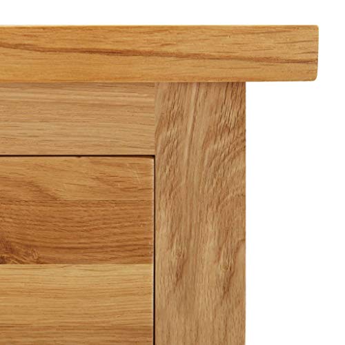 Solid Oak Wood Wardrobe with Hanging Rail and Drawers K81249