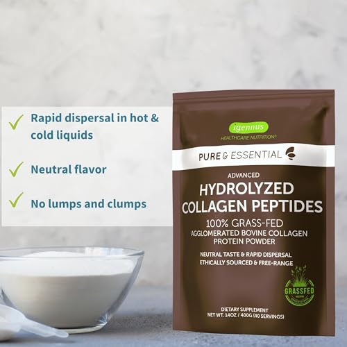 100% Grass Fed Bovine Collagen Powder, 40 Servings W989