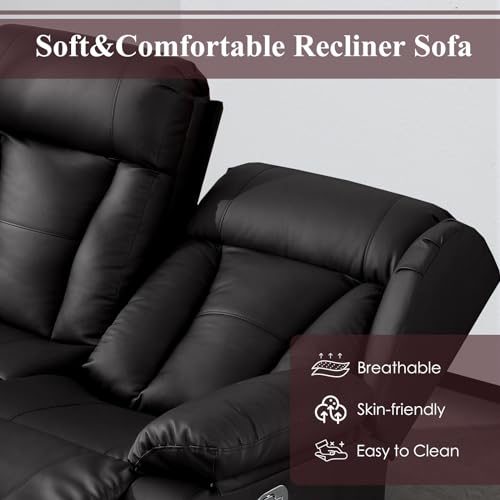 Brown RV Loveseat Recliner Sofa with Side Pockets Z101893