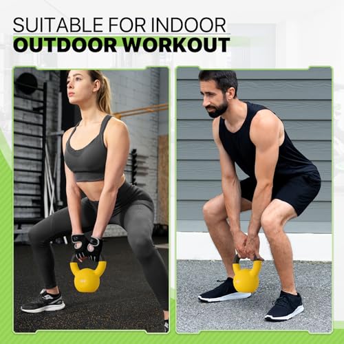 Neoprene Coated Solid Cast Iron Kettlebell T3382
