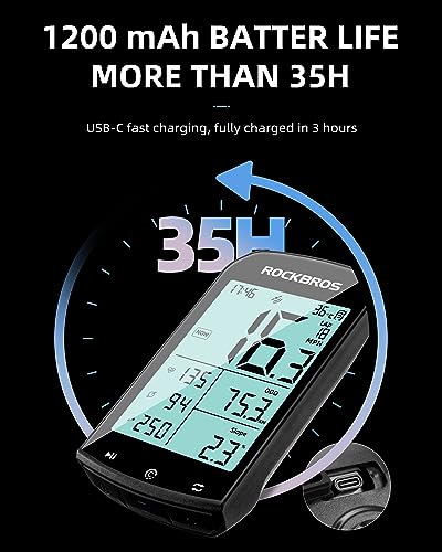 Wireless Bike Computer with Speed Cadence Sensor 2.9inch LCD Screen V35142