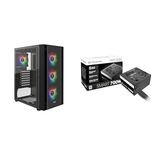 White RGB ATX Mid Tower Computer PC Case with Tempered Glass and 3 Built-in 120mm ARGB Fans E2823