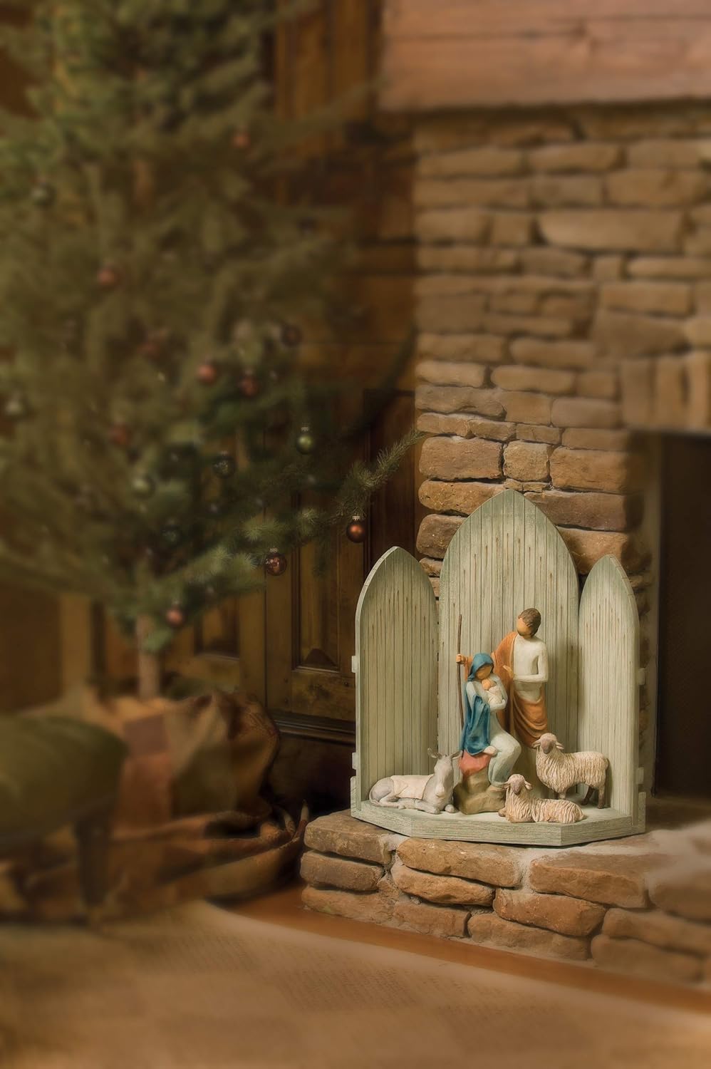 hand-painted nativity backdrop A99612