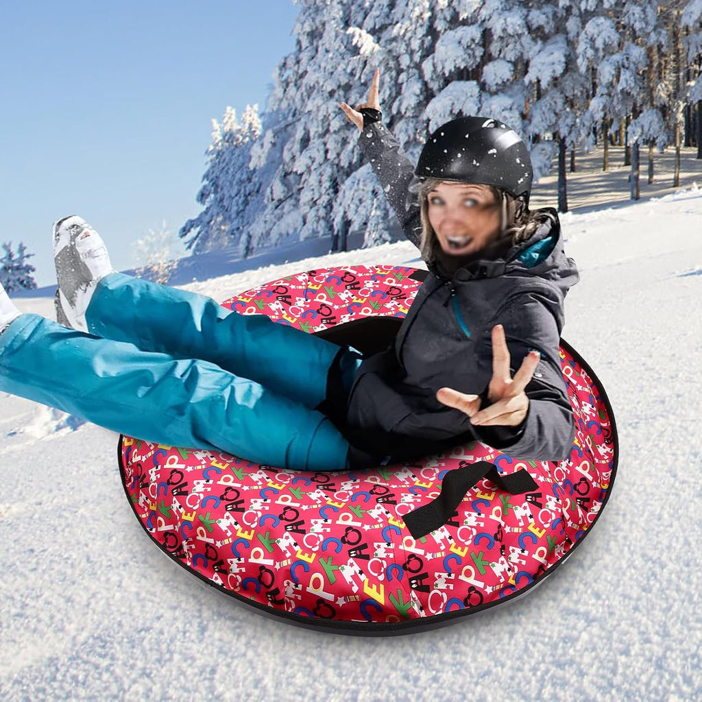 90cm Oxford Cloth Inflatable Snow Sled with Hard Plastic Bottom B644