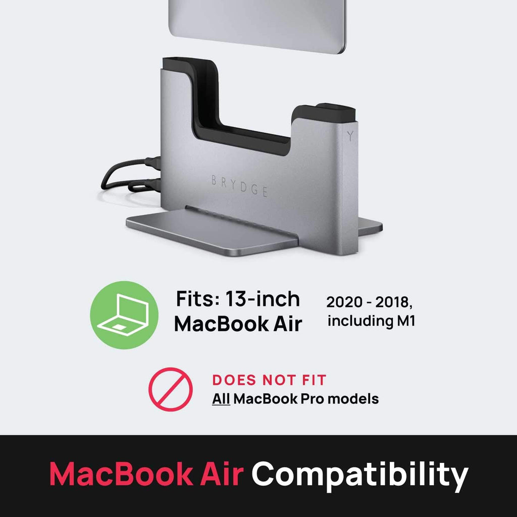Vertical Docking Station with 2 Thunderbolt 3 Ports Space Gray S546