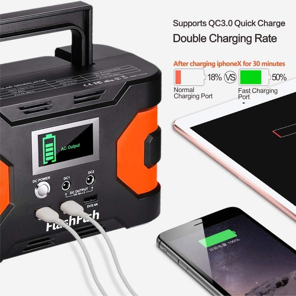 200W Peak Power Station 166Wh 45000mAh 110V 150W Lithium Battery Pack L838927