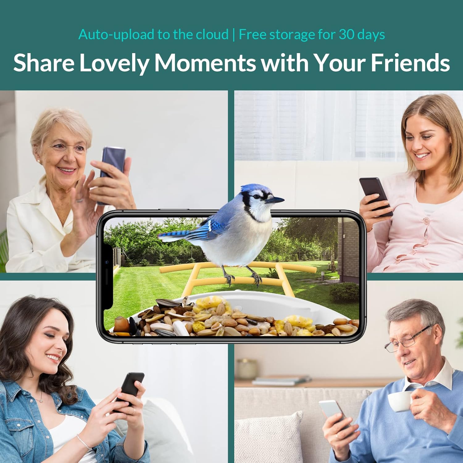 Birdfy Camera with Solar Panel and Pro Perch I7289