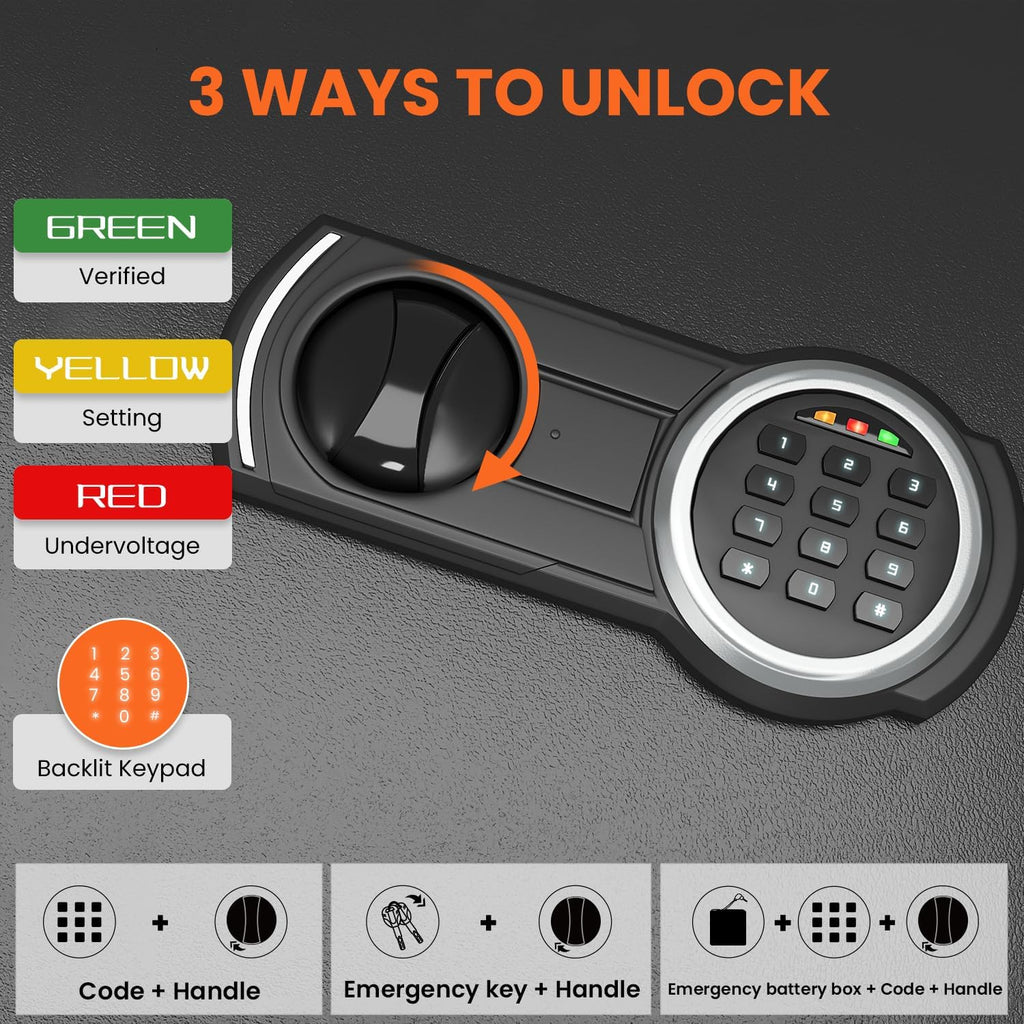 2.3 Cub Fireproof Safe with Digital Keypad N335