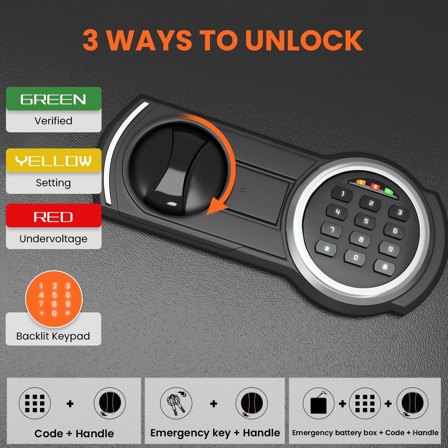 2.3 Cub Fireproof Safe with Digital Keypad N335