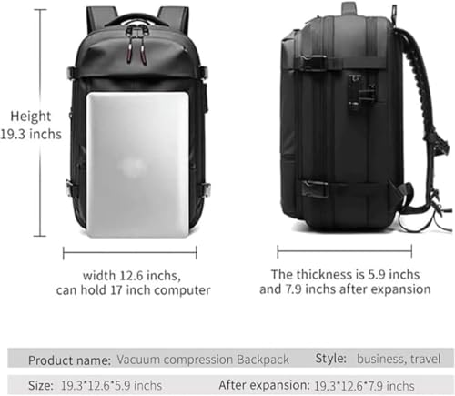 60L Expandable Water Resistant Backpack (Grey) V646